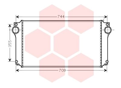 VAN WEZEL tarpinis suslėgto oro aušintuvas, kompresorius 53004362